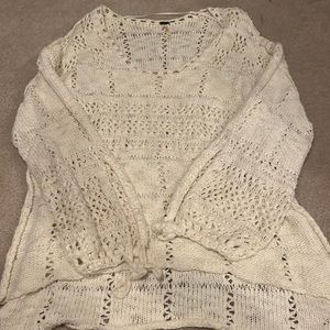 free people crochet sweater